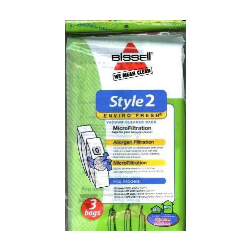 Bissell  Genuine Style 2 ENVIRO FRESH Vacuum Cleaner Bags, 3 pack