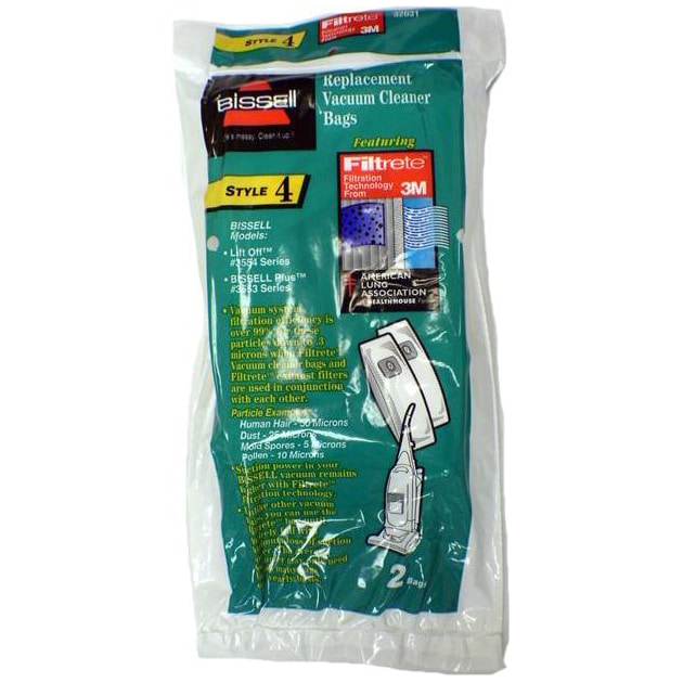 Bissell 32031 Style 4 Filtrete bags- Genuine - 2 pack