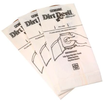 Dirt Devil Type G Vacuum Bags 3-010347-001 - Genuine - 3 pack