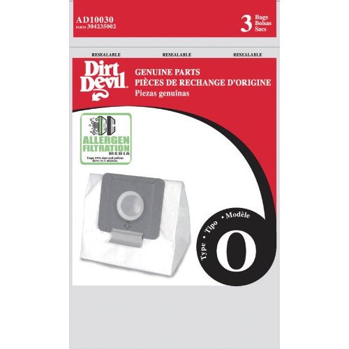 Dirt Devil Type O Vacuum Paper Bags AD10030 - 3 Pack