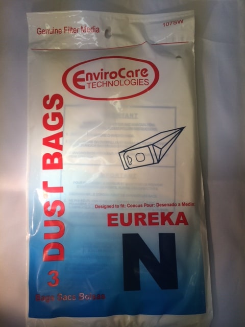 EUREKA TYPE N VACUUM BAGS # 107SW 3 BAGS PACK 
