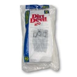 Dirt Devil Type U Vacuum Bags, 10 Pack, Part # 3920048001