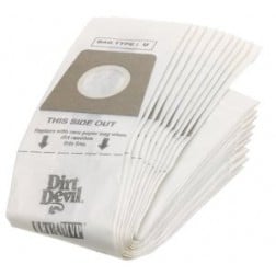 Generic Dirt Devil U Vacuum Bags, 9 Pack, Part # 157-9