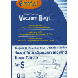 Hoover Type S Envirocare Allergen Microlined Vacuum Bags, 6 Packs