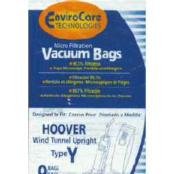 Hoover Type Y Allergen Microlined Vacuum Bags, 9 Pack
