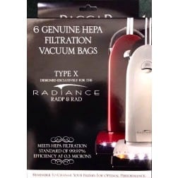 Genuine Riccar Radiance Hepa Vacuum Cleaner Bag(6Pk) Part RXH-6