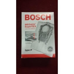 Genuine Bosch Type P Microfiltration with Closure Vacuum Bags, 5 Pack + 1 Filter