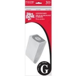 Genuine Dirt Devil G Vacuum Bags, 3 Pack, Part # 3010347001