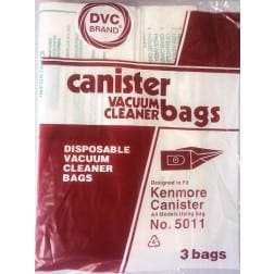Kenmore Rep. 5011/5001 Vacuum Bags, 3 Pack